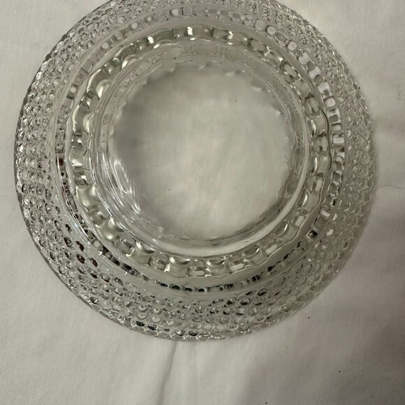 Vintage Clear Glass Hobnail Design Ashtray Catch-all Dish Raised Bubble Pattern - Picture 3 of 7